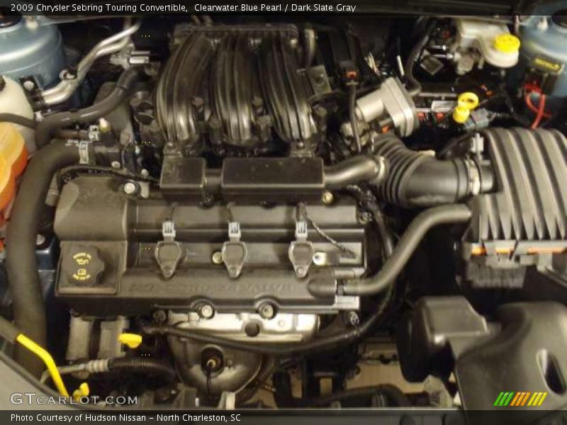 Clearwater Blue Pearl / Dark Slate Gray 2009 Chrysler Sebring Touring Convertible