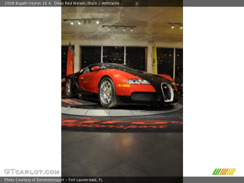 Deep Red Metallic/Black / Anthracite 2008 Bugatti Veyron 16.4