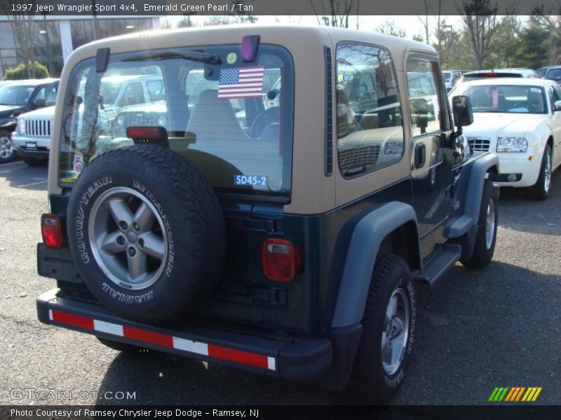 Emerald Green Pearl / Tan 1997 Jeep Wrangler Sport 4x4
