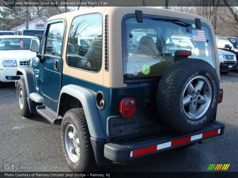 Emerald Green Pearl / Tan 1997 Jeep Wrangler Sport 4x4
