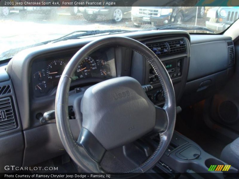 Forest Green Pearlcoat / Agate 2001 Jeep Cherokee Sport 4x4