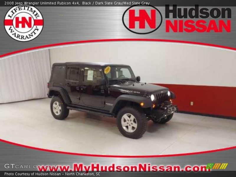 Black / Dark Slate Gray/Med Slate Gray 2008 Jeep Wrangler Unlimited Rubicon 4x4