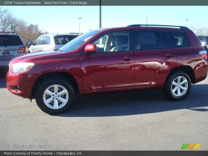 Salsa Red Pearl / Sand Beige 2008 Toyota Highlander