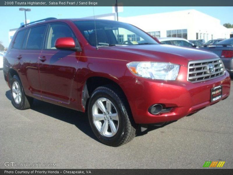 Salsa Red Pearl / Sand Beige 2008 Toyota Highlander