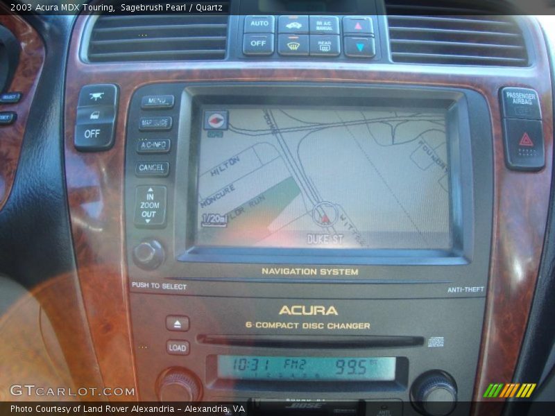 Navigation of 2003 MDX Touring