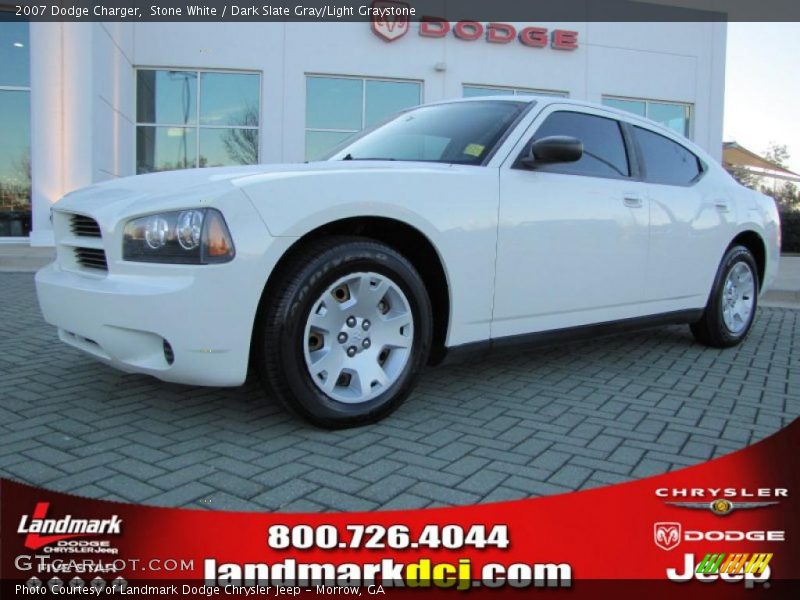 Stone White / Dark Slate Gray/Light Graystone 2007 Dodge Charger