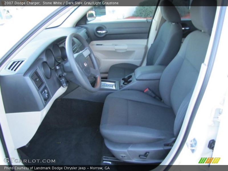Stone White / Dark Slate Gray/Light Graystone 2007 Dodge Charger