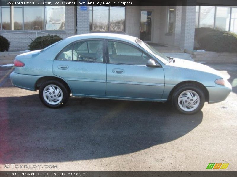 Aquamarine Frost Metallic / Medium Graphite 1997 Ford Escort LX Sedan