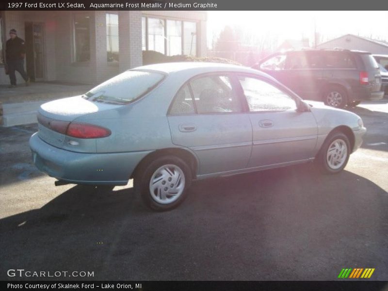 Aquamarine Frost Metallic / Medium Graphite 1997 Ford Escort LX Sedan