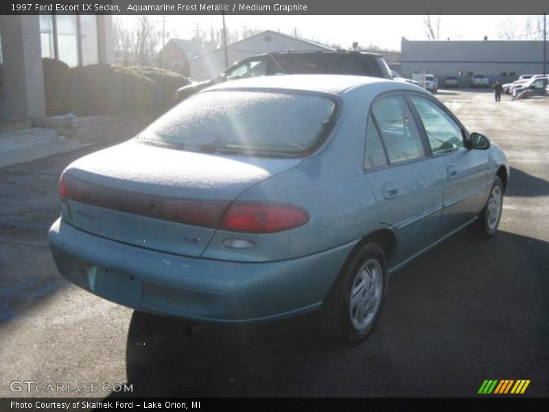 Aquamarine Frost Metallic / Medium Graphite 1997 Ford Escort LX Sedan