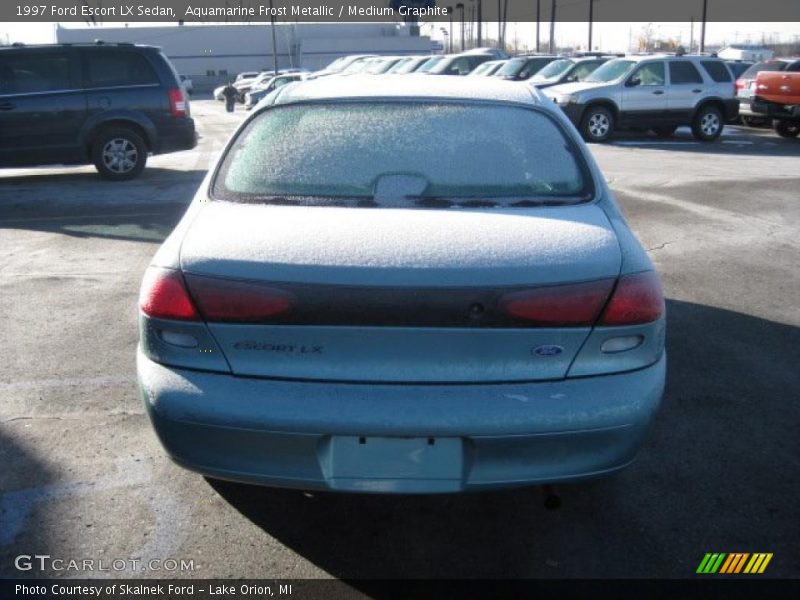 Aquamarine Frost Metallic / Medium Graphite 1997 Ford Escort LX Sedan
