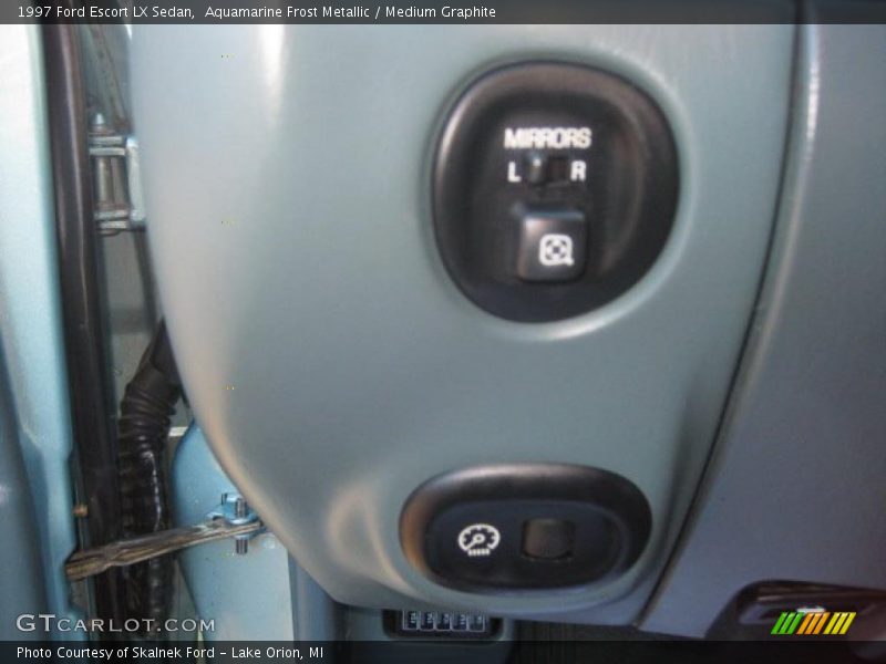 Aquamarine Frost Metallic / Medium Graphite 1997 Ford Escort LX Sedan