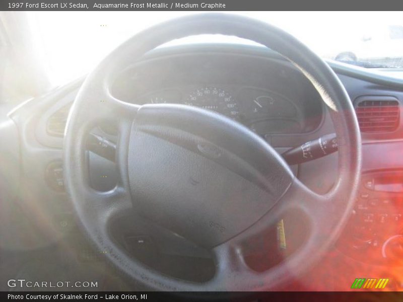 Aquamarine Frost Metallic / Medium Graphite 1997 Ford Escort LX Sedan
