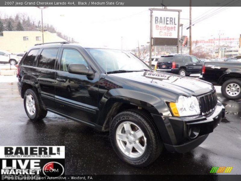 Black / Medium Slate Gray 2007 Jeep Grand Cherokee Laredo 4x4