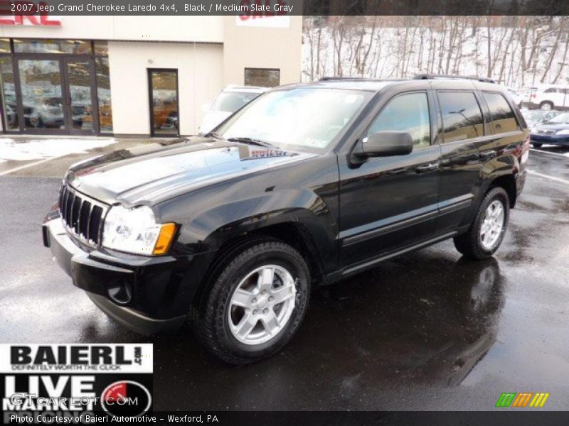 Black / Medium Slate Gray 2007 Jeep Grand Cherokee Laredo 4x4
