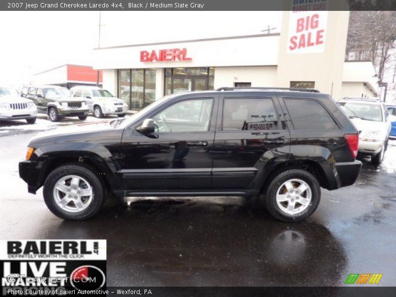 Black / Medium Slate Gray 2007 Jeep Grand Cherokee Laredo 4x4