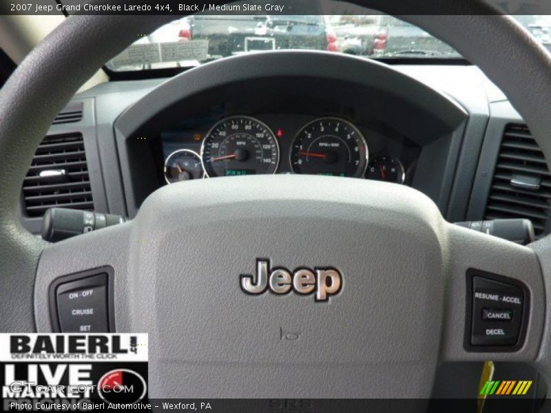 Black / Medium Slate Gray 2007 Jeep Grand Cherokee Laredo 4x4