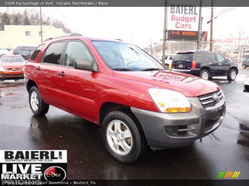 Volcanic Red Metallic / Black 2008 Kia Sportage LX 4x4