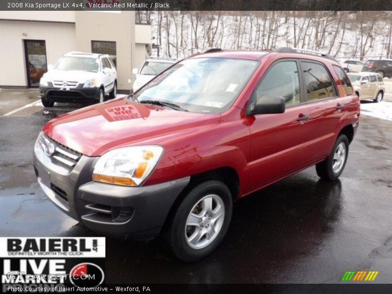 Volcanic Red Metallic / Black 2008 Kia Sportage LX 4x4
