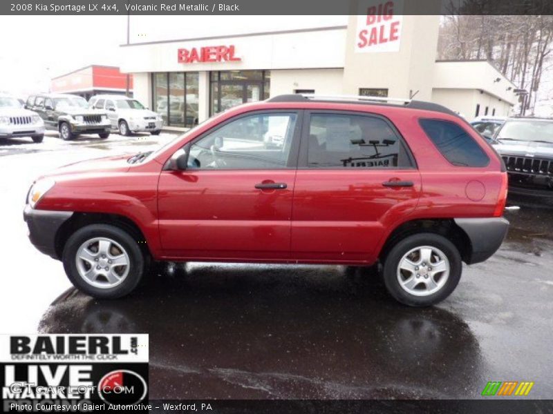 Volcanic Red Metallic / Black 2008 Kia Sportage LX 4x4