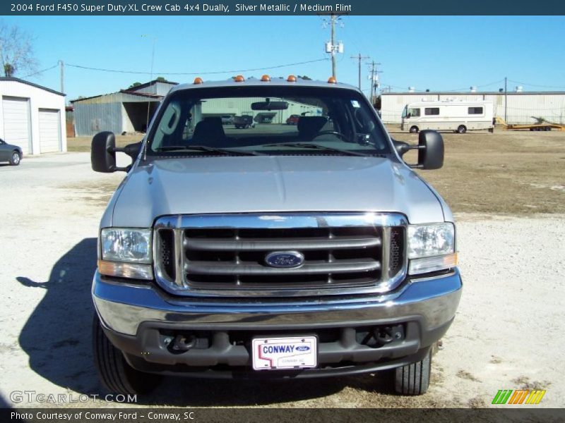 Silver Metallic / Medium Flint 2004 Ford F450 Super Duty XL Crew Cab 4x4 Dually