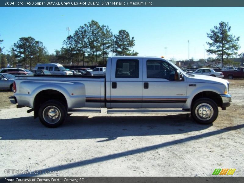 Silver Metallic / Medium Flint 2004 Ford F450 Super Duty XL Crew Cab 4x4 Dually