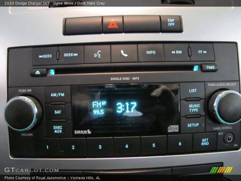 Stone White / Dark Slate Gray 2010 Dodge Charger SXT