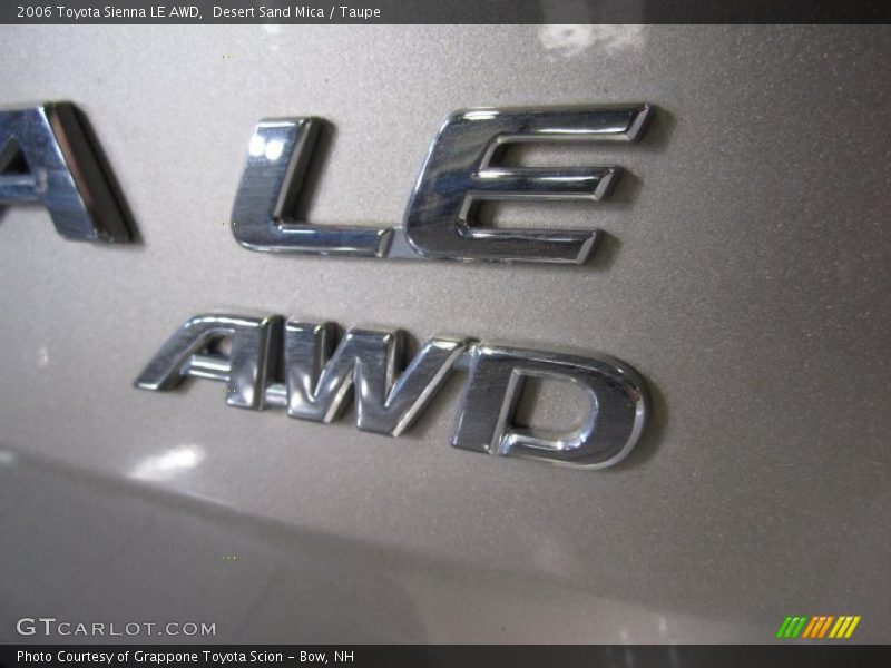 Desert Sand Mica / Taupe 2006 Toyota Sienna LE AWD