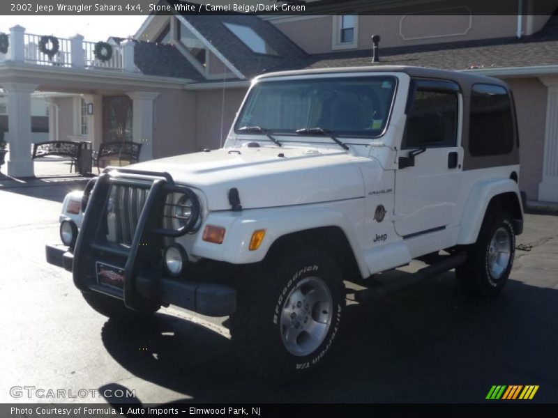 Stone White / Camel Beige/Dark Green 2002 Jeep Wrangler Sahara 4x4