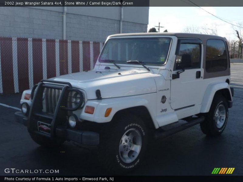 Stone White / Camel Beige/Dark Green 2002 Jeep Wrangler Sahara 4x4