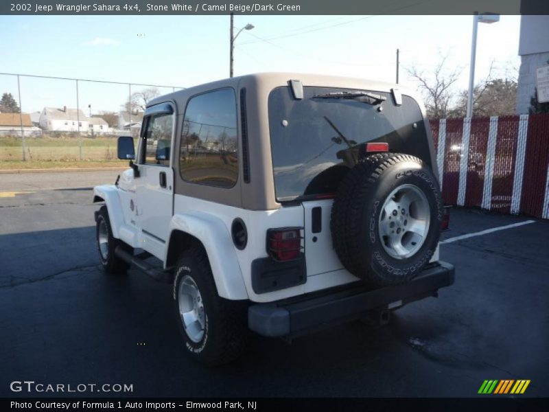 Stone White / Camel Beige/Dark Green 2002 Jeep Wrangler Sahara 4x4