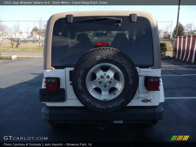 Stone White / Camel Beige/Dark Green 2002 Jeep Wrangler Sahara 4x4