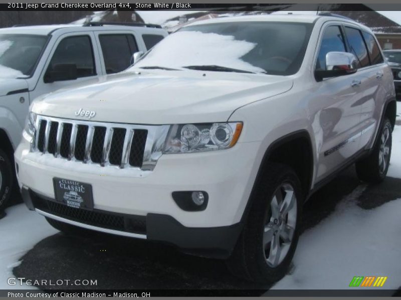 Stone White / Black 2011 Jeep Grand Cherokee Overland 4x4