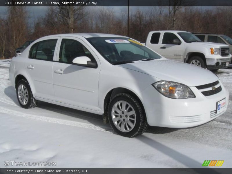Summit White / Gray 2010 Chevrolet Cobalt LT Sedan