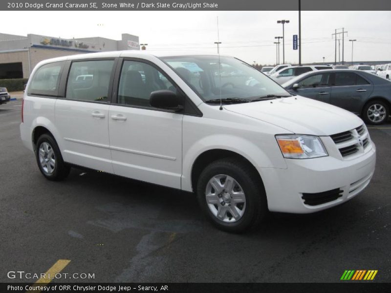Stone White / Dark Slate Gray/Light Shale 2010 Dodge Grand Caravan SE