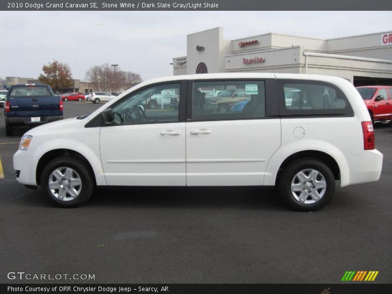 Stone White / Dark Slate Gray/Light Shale 2010 Dodge Grand Caravan SE