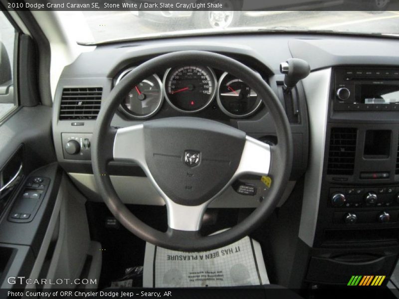 Stone White / Dark Slate Gray/Light Shale 2010 Dodge Grand Caravan SE