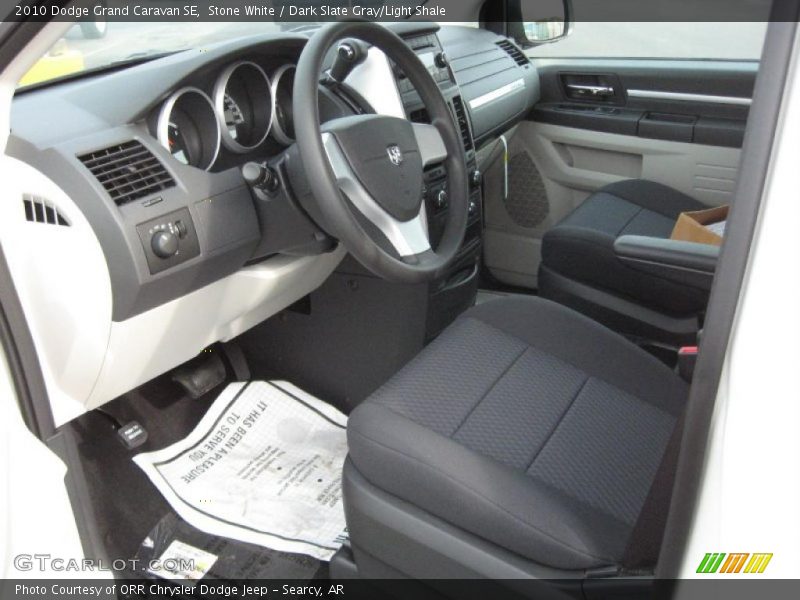 Stone White / Dark Slate Gray/Light Shale 2010 Dodge Grand Caravan SE