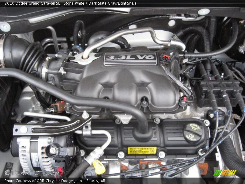 Stone White / Dark Slate Gray/Light Shale 2010 Dodge Grand Caravan SE
