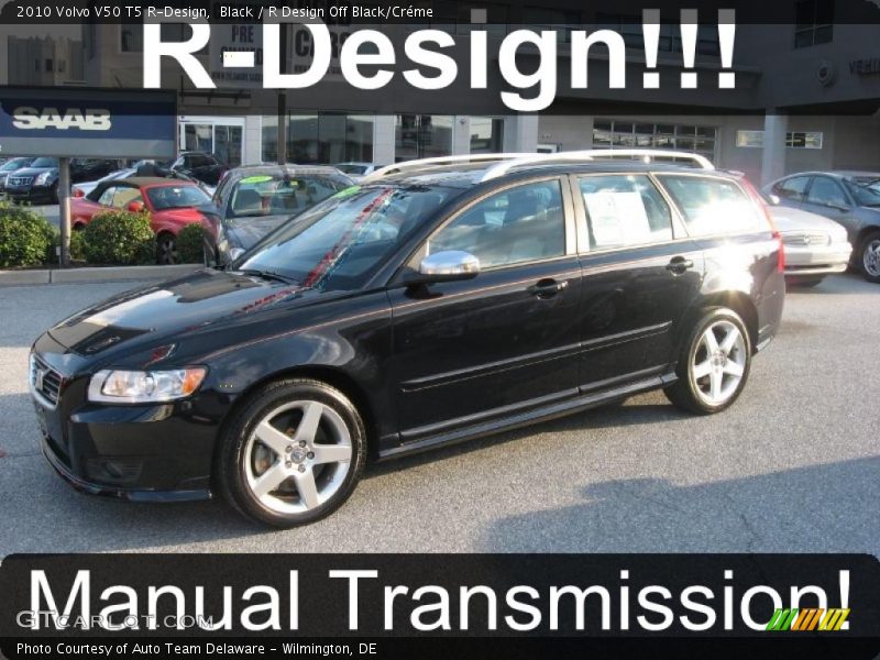 Black / R Design Off Black/Créme 2010 Volvo V50 T5 R-Design