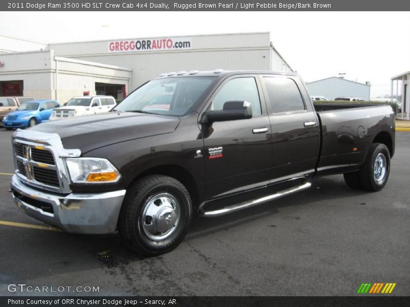 Rugged Brown Pearl / Light Pebble Beige/Bark Brown 2011 Dodge Ram 3500 HD SLT Crew Cab 4x4 Dually