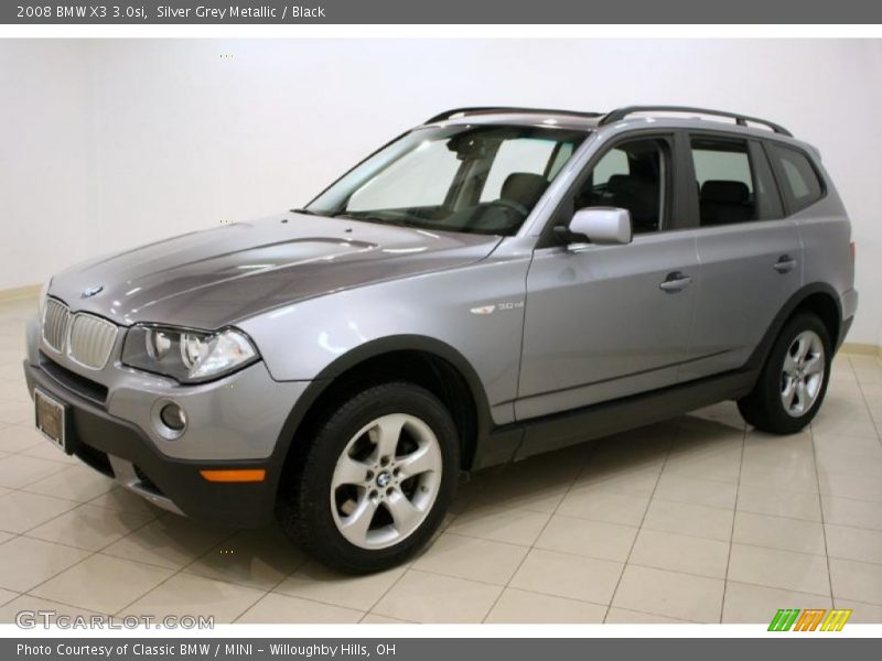 Silver Grey Metallic / Black 2008 BMW X3 3.0si