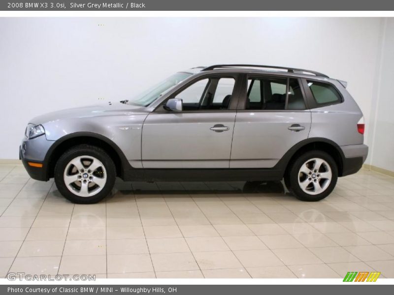 Silver Grey Metallic / Black 2008 BMW X3 3.0si