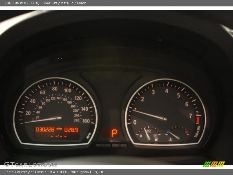 Silver Grey Metallic / Black 2008 BMW X3 3.0si