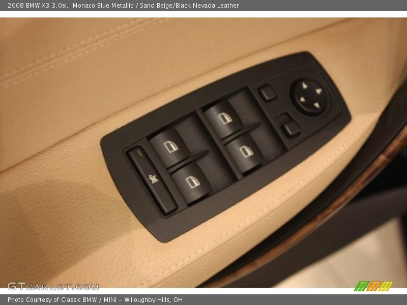 Monaco Blue Metallic / Sand Beige/Black Nevada Leather 2008 BMW X3 3.0si