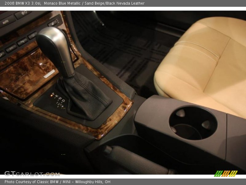 Monaco Blue Metallic / Sand Beige/Black Nevada Leather 2008 BMW X3 3.0si