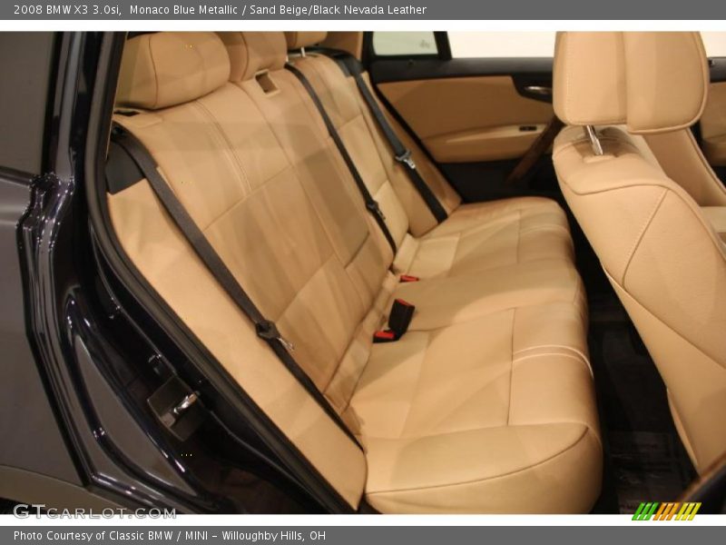Monaco Blue Metallic / Sand Beige/Black Nevada Leather 2008 BMW X3 3.0si