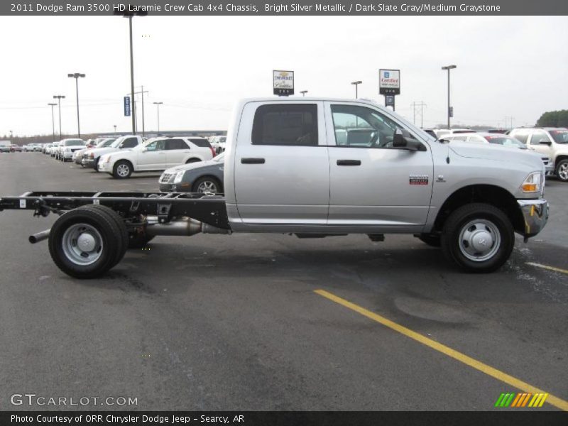 2011 Ram 3500 HD Laramie Crew Cab 4x4 Chassis Bright Silver Metallic