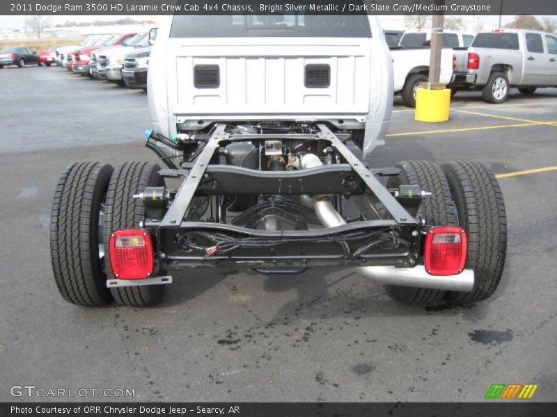 Bright Silver Metallic / Dark Slate Gray/Medium Graystone 2011 Dodge Ram 3500 HD Laramie Crew Cab 4x4 Chassis