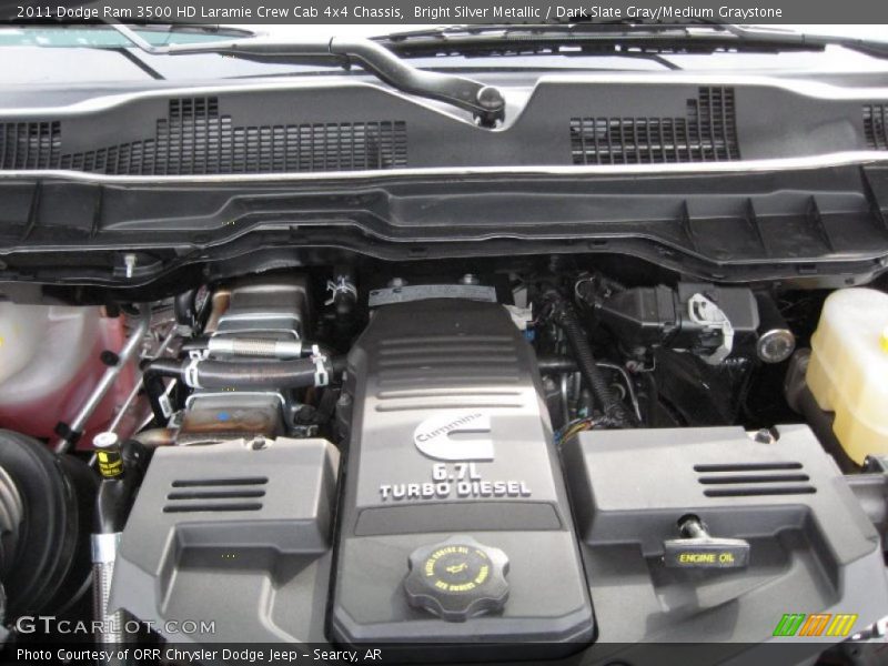  2011 Ram 3500 HD Laramie Crew Cab 4x4 Chassis Engine - 6.7 Liter OHV 24-Valve Cummins Turbo-Diesel Inline 6 Cylinder
